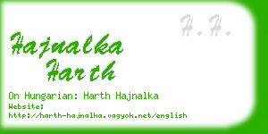 hajnalka harth business card